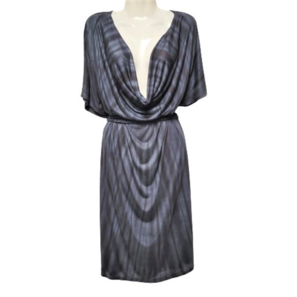 New Dark Blue Bamboo Tunic DressesSize L Size XL